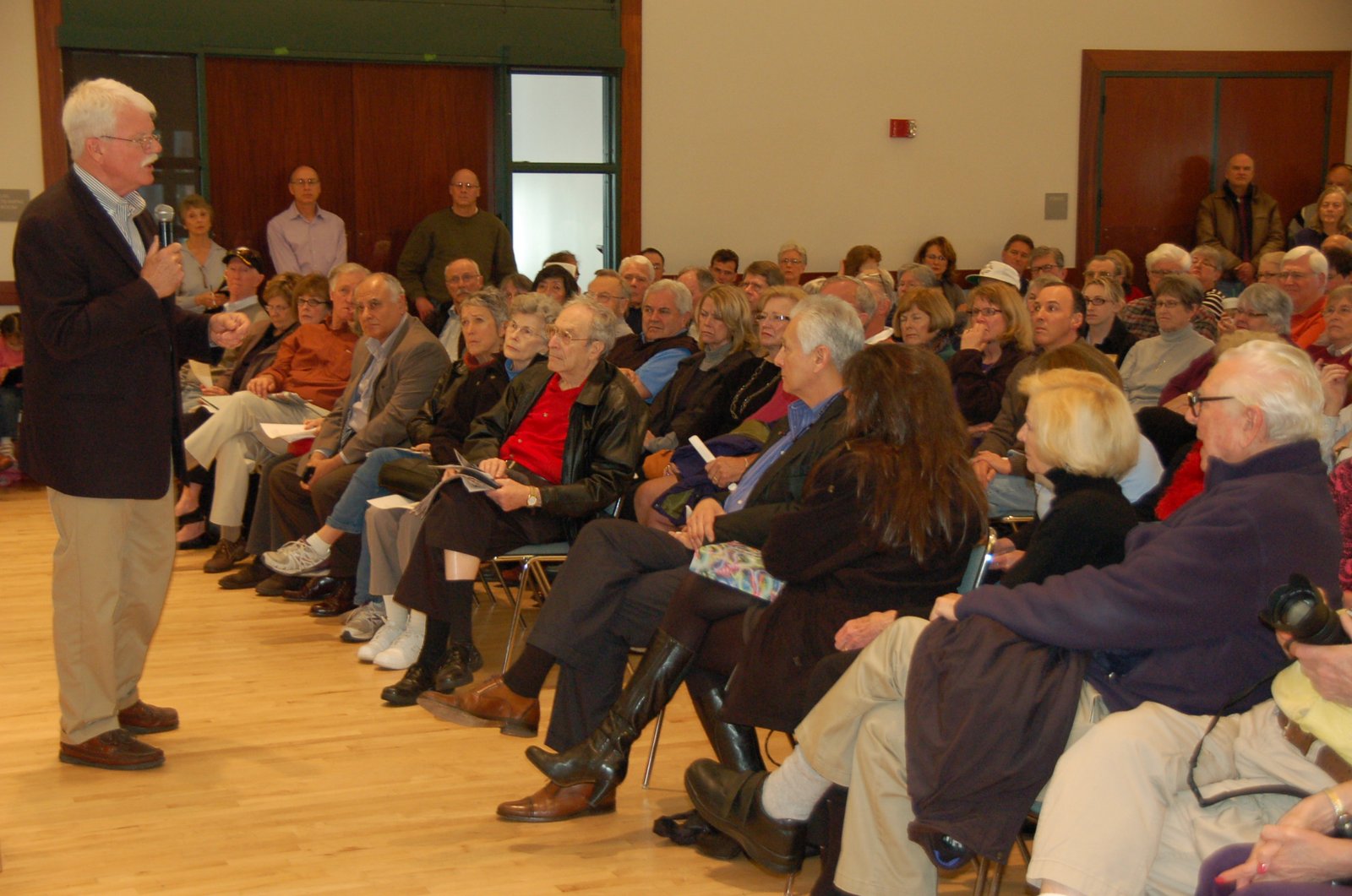 Illustrative town hall meeting; photograph is not Schuylkill County