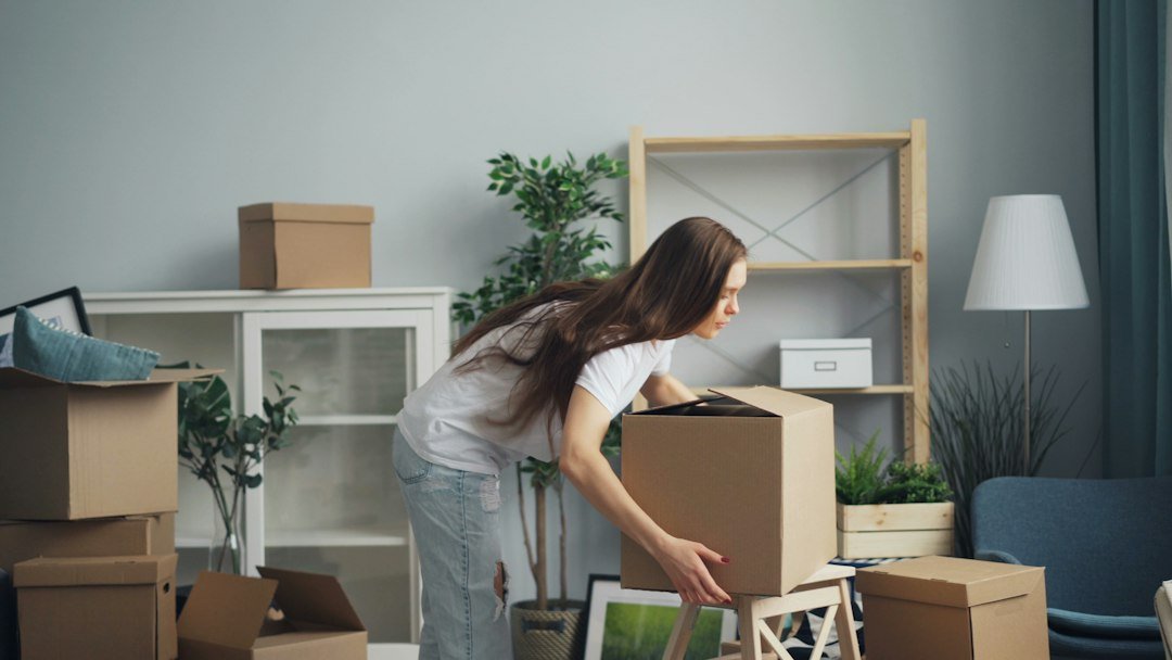 Moving boxes inside a home