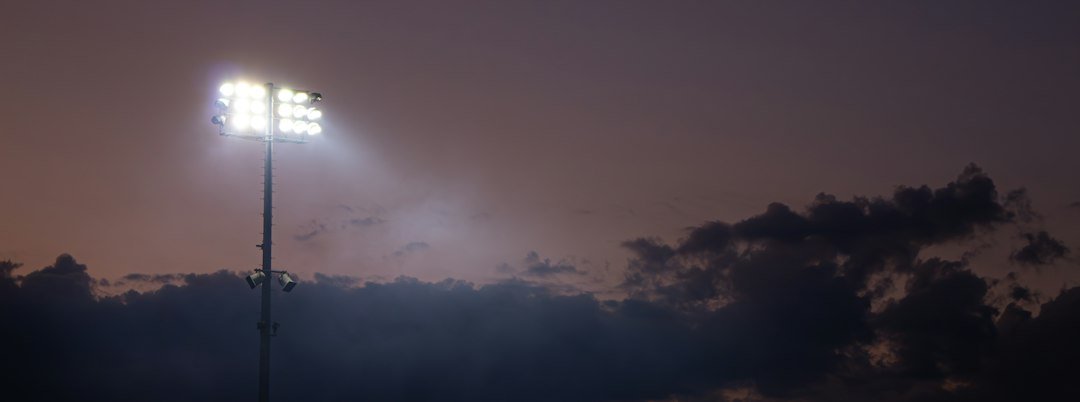 Illustrative stadium floodlights; not a photograph of the Shenandoah incident
